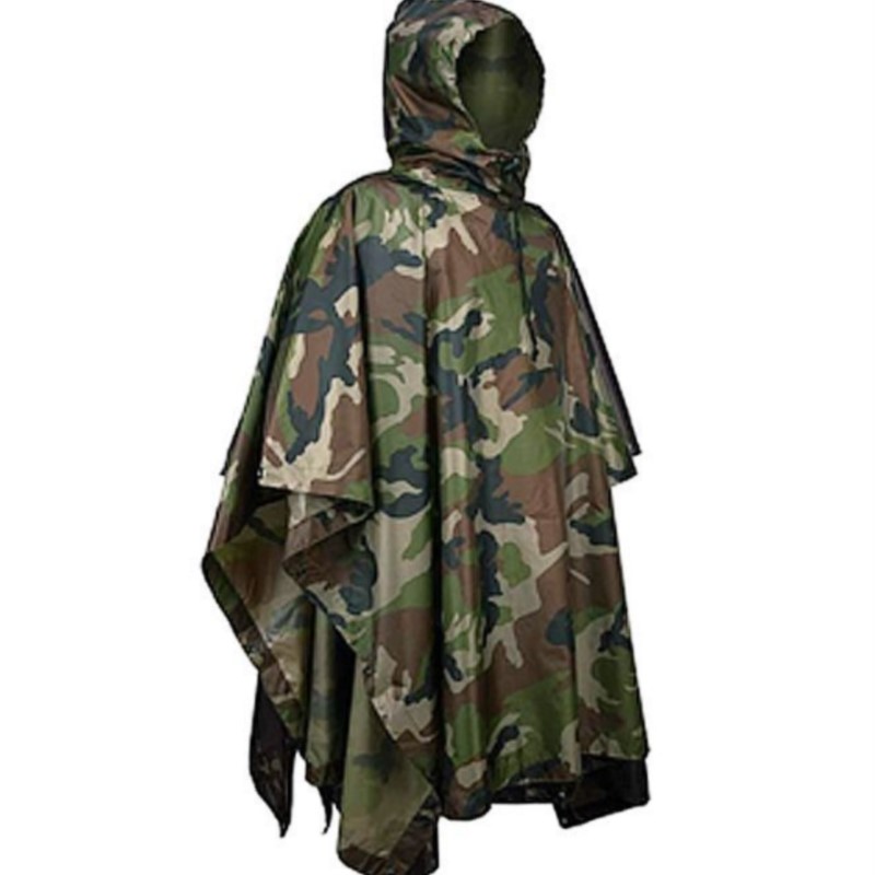 Impermeable Táctico de Camufla - Emergency Poncho Rain reseña y precio